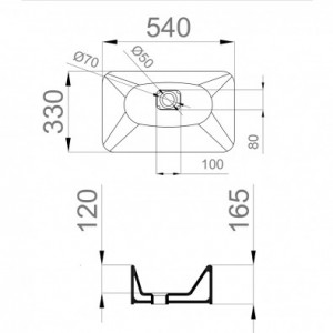 Умывальник Sanwerk Ostia 55 (UV0000141)