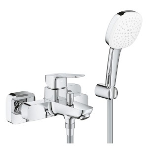 Смеситель для ванны с душ комплектом Grohe Cubeo 1018140000 хром
