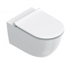 Унитаз подвесной Catalano SFERA 55 SILENTECH 55х35см безободковый, крышка slim soft close 0511550001