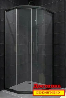 Душевая кабина Aquanil ALONZA BLACK стекло прозрачное профиль черный 90х90х190 см
