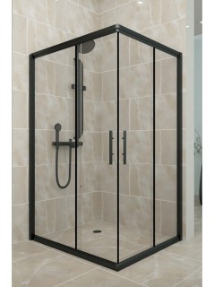 Душевая кабина Aquanil UNIMAR BLACK стекло прозрачное профиль черный 120х120х190 см