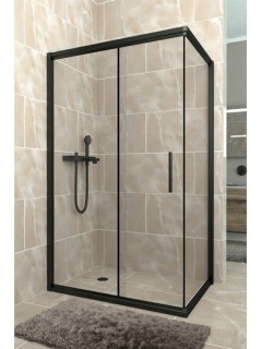 Душевая кабина Aquanil MINNESOTA BLACK стекло прозрачное профиль черный 150x100x190 см