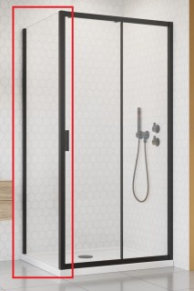 Бокова стінка Radaway Alienta Black S 800х1900 прозоре скло 10270080-54-01