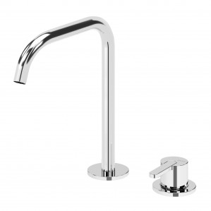 Смеситель для раковины на 2 отверстия настольный Bruma Leaf 167 002 4CR Cromado