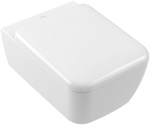 Унитаз подвесной Villeroy&Boch Architectura 4682CL01 Rimless TwistFlush с крышкой Soft-close 53x37 см белый глянец