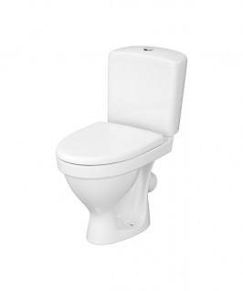Унитаз-компакт Cersanit 840 EKO 2 SIMPLE ON 031 кос слив 3/6 нижн подв + сидение дюропласт soft close K44-135
