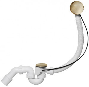 Сифон для ванны автомат McAlpine HC31M-S2-AB античная бронза