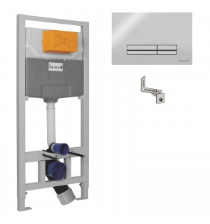 Инсталляция для унитаза комплект 3в1 IMPRESE i-FRAME клавиша хром i5900C i9120C