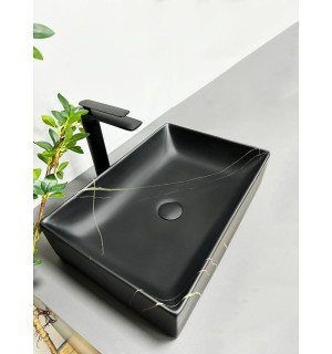 Умывальник VBI LATINA BLACK STONE MATT накладной VBI-013103