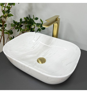 Умывальник VBI RAVENNA MARBLE NATURE GLOSSY накладной VBI-011208