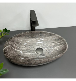 Умывальник VBI VICENZA DARK STONE GLOSSY накладной VBI-014800