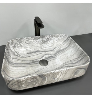 Умывальник VBI PALERMO GREY ONYX GLOSSY накладной VBI-012303