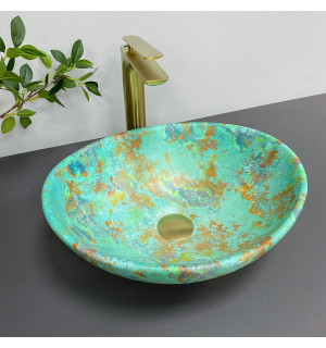 Умывальник VBI PARMA MARBLE GREEN MATT накладной VBI-011003