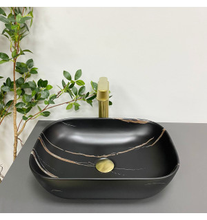 Умывальник VBI RAVENNA BLACK STONE MATT накладной VBI-011214