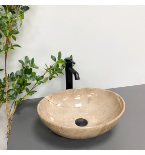 Умывальник VBI PARMA BROWN STONE GLOSSY накладной VBI-011013