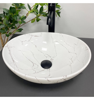 Умывальник VBI PARMA WHITE STONE GLOSSY накладной VBI-011017