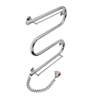 Электрический полотенцесушитель Laris Змеевик 25 РС3 500 х 500 с 2-мя полками Э подкл. слева