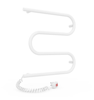 Электрический полотенцесушитель Laris Зебра Змеевик 25 ЧК3 500 х 500 Э подкл. слева