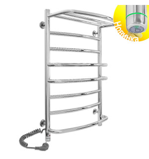 Электрический полотенцесушитель Laris Евромикс П8 500 х 800 Э с полкой сенсор S3 (подкл. слева)