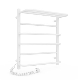 Электрический полотенцесушитель Laris Зебра Комфорт ЧК6 500 х 600 Э с полкой (подкл. слева) R3