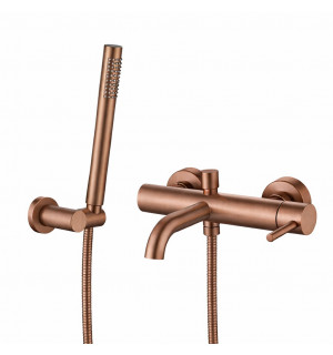 Смеситель для ванны и душа VBI MILANO BRUSHED COPPER настенный VBI-050106BC