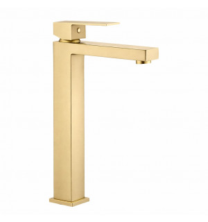 Смеситель для раковины VBI LORENO BRUSHED GOLD высокий VBI-050201BG