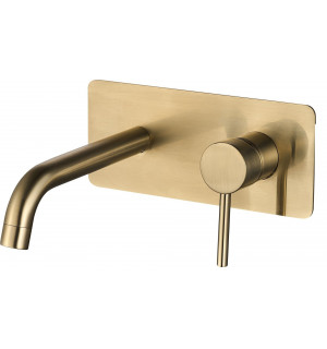 Смеситель для умывальника VBI MILANO LONG 2 BRUSHED GOLD скрытого монтажа VBI-050112BG