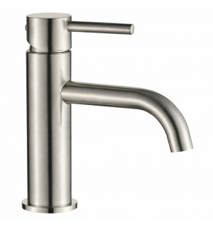 Смеситель для умывальника VBI MILANO NICKEL низкий VBI-050100NI