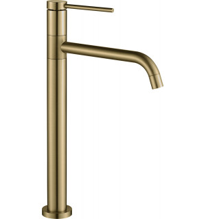 Смеситель для умывальника VBI VELARO BRUSHED GOLD высокий VBI-050301BG
