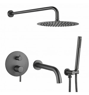 Душевая система с изливом VBI MILANO GRAPHITE скрытого монтажа  VBI-050110GR